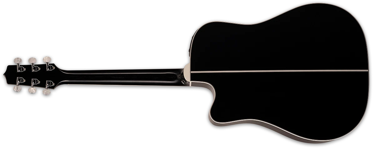 Takamine Ef341dx Jap Dreadnought Cw Cedre Erable Rw - Black - Folk-Gitarre - Variation 1