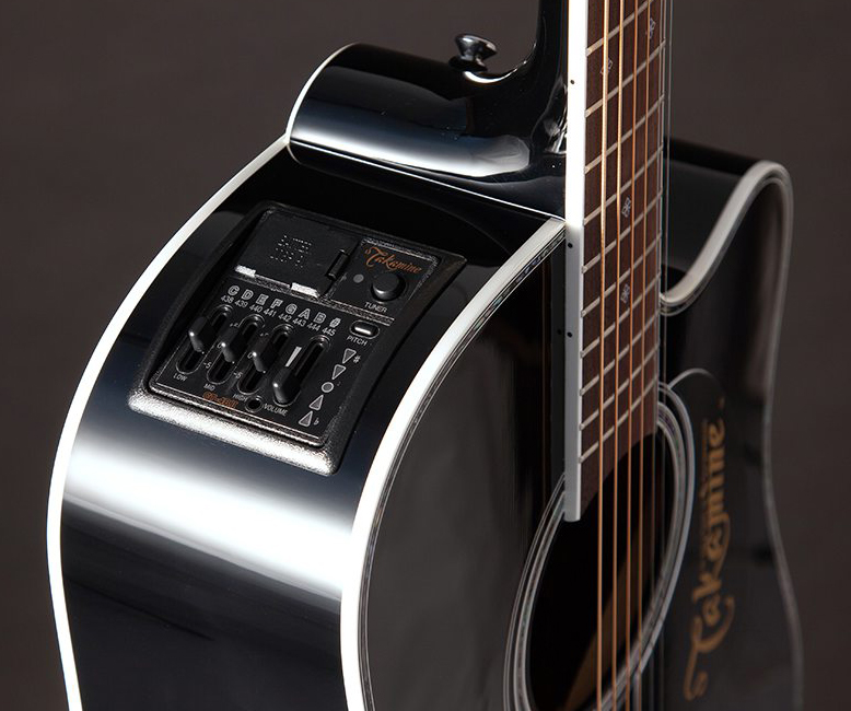 Takamine Ef341dx Jap Dreadnought Cw Cedre Erable Rw - Black - Folk-Gitarre - Variation 2