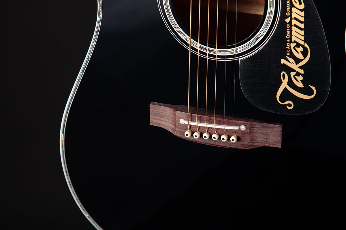 Takamine Ef341dx Jap Dreadnought Cw Cedre Erable Rw - Black - Folk-Gitarre - Variation 3