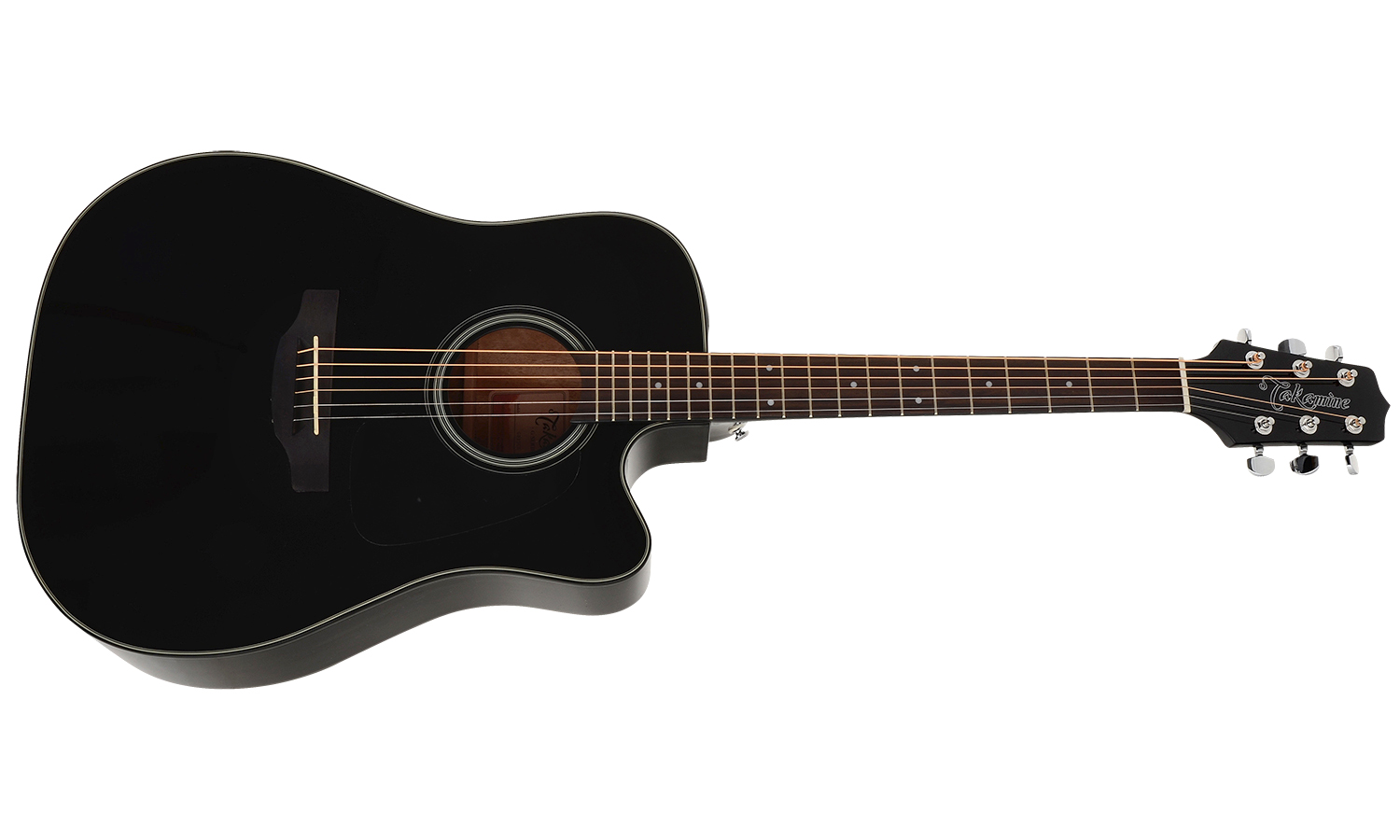 Takamine Gd15ce Blk Dreadnought Cw Epicea Acajou Tp-4t - Black - Elektroakustische Gitarre - Variation 1
