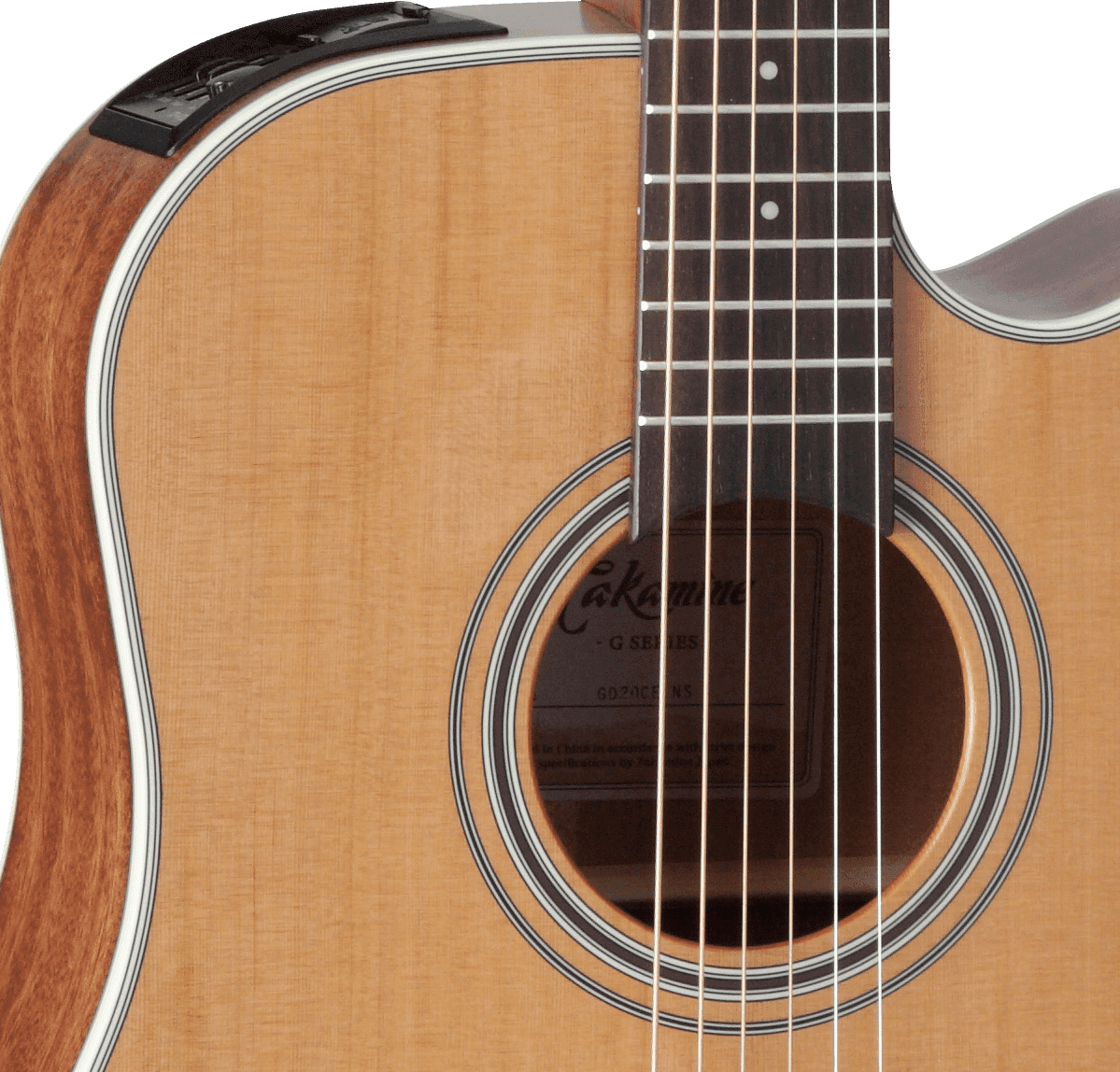 Takamine Gd20ce-ns Dreadnought Cw Cedre Acajou - Naturel Satin - Elektroakustische Gitarre - Variation 5