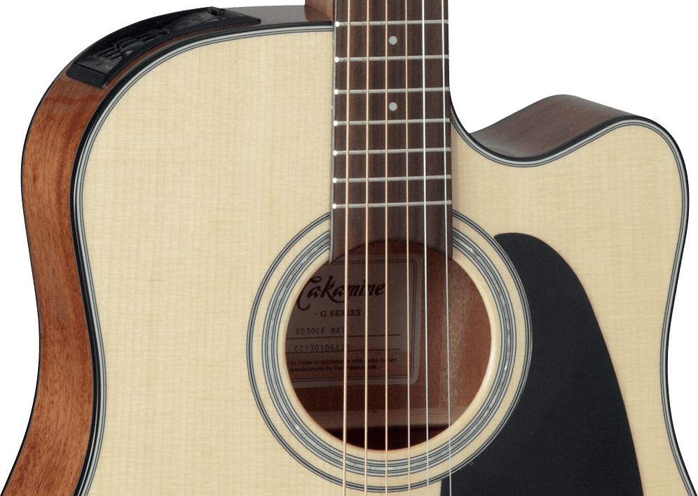 Takamine Gd30celh-nat Dreadnought Cw Gaucher Epicea Acajou - Natural Gloss - Elektroakustische Gitarre - Variation 2