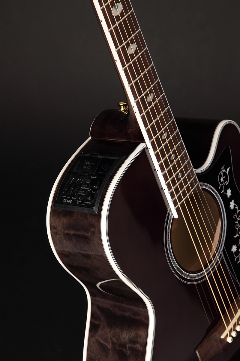 Takamine Gn75ce-tbk Nex Mini-jumbo Cw Epicea Erable - Transparent Black - Elektroakustische Gitarre - Variation 3