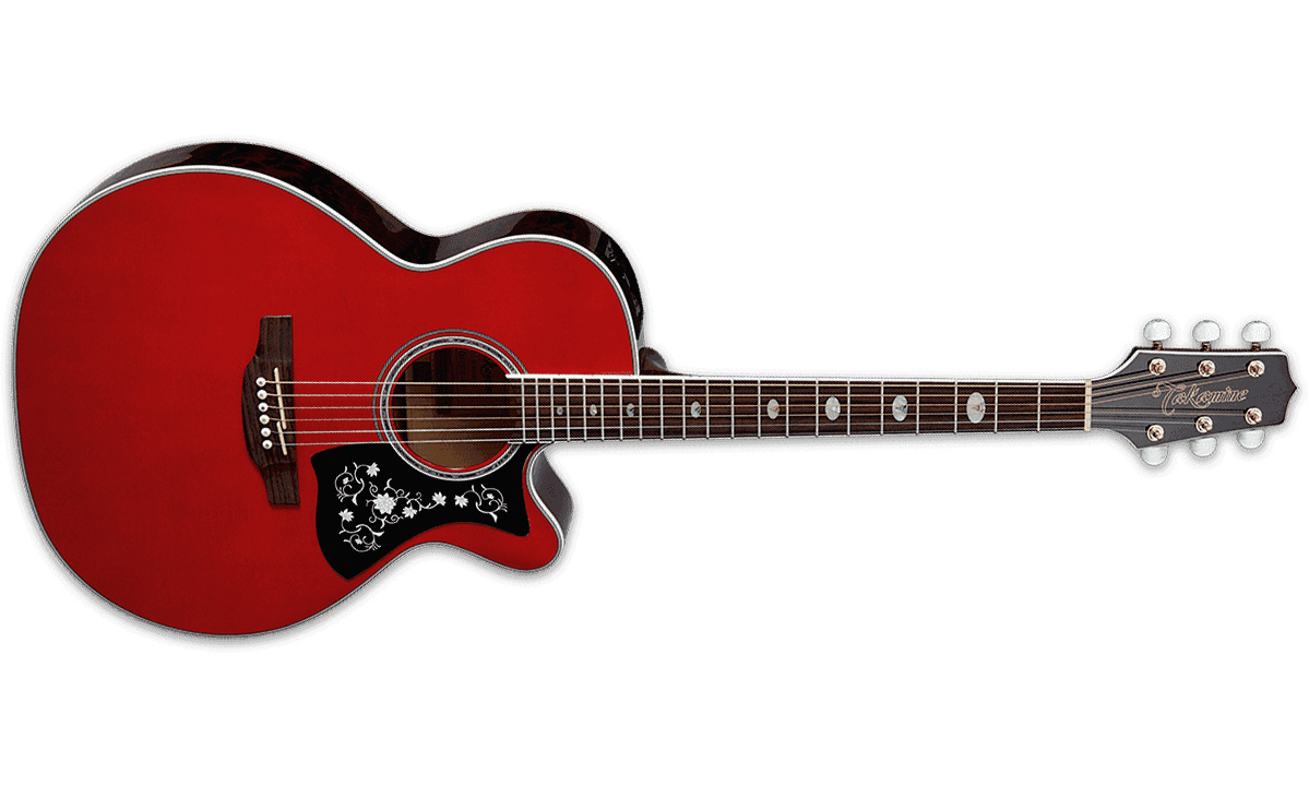 Takamine Gn75ce-wr Nex Mini-jumbo Cw Epicea Erable - Wine Red - Elektroakustische Gitarre - Variation 1