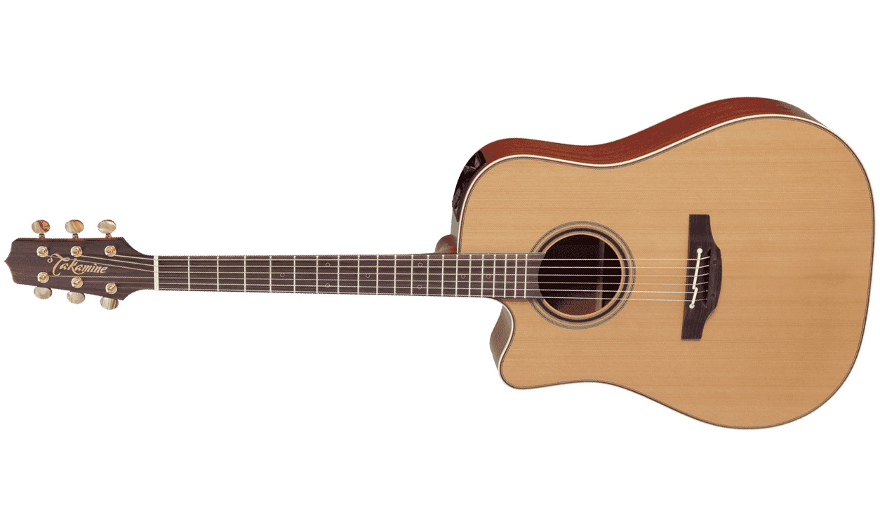 Takamine P3dclh Pro Japan Dreadnought Cw Gaucher Cedre Sapele - Natural Satin - Elektroakustische Gitarre - Variation 1