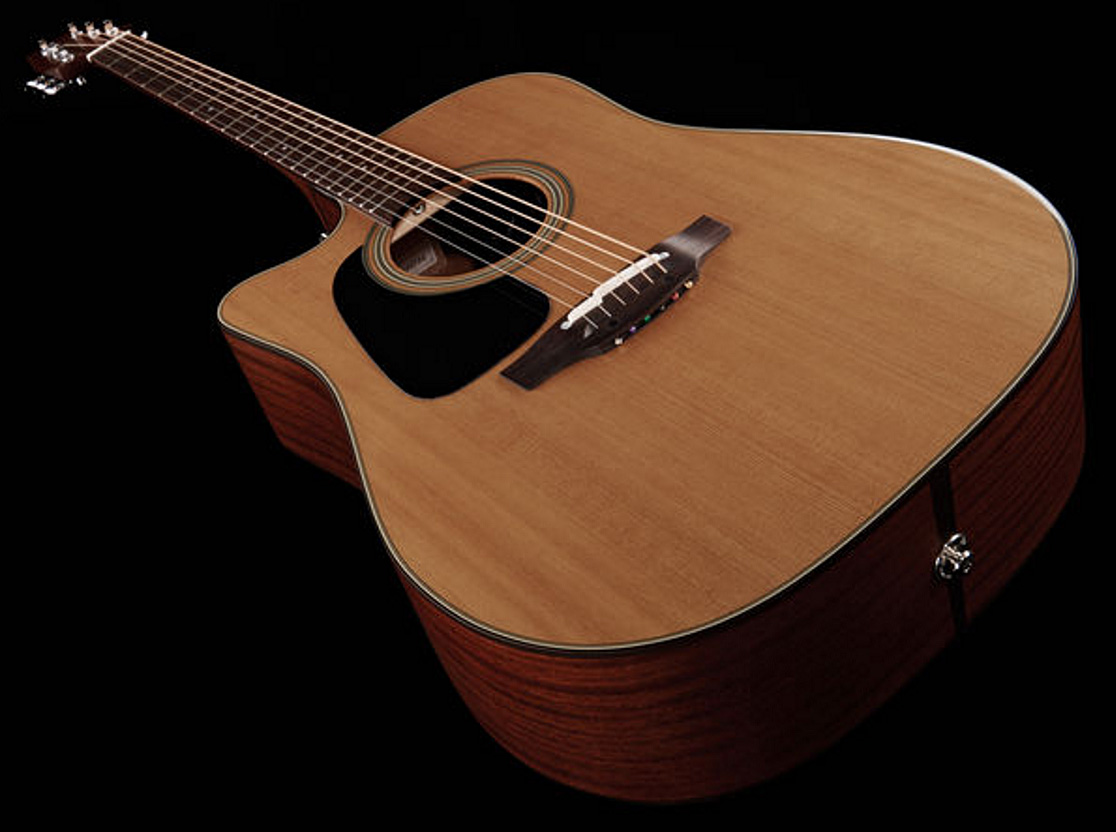 Takamine P3dclh Pro Japan Dreadnought Cw Gaucher Cedre Sapele - Natural Satin - Elektroakustische Gitarre - Variation 2