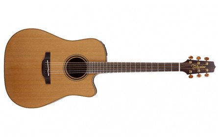 Takamine P3dc Pro Japan Dreadnought Cw Cedre Sapele - Naturel Satin - Elektroakustische Gitarre - Variation 1