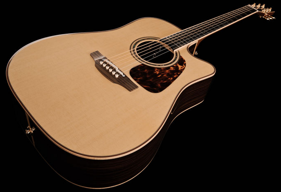 Takamine P7dc Pro Japan Dreadnought Cw Epicea Palissandre Ctp-3 - Natural - Elektroakustische Gitarre - Variation 1