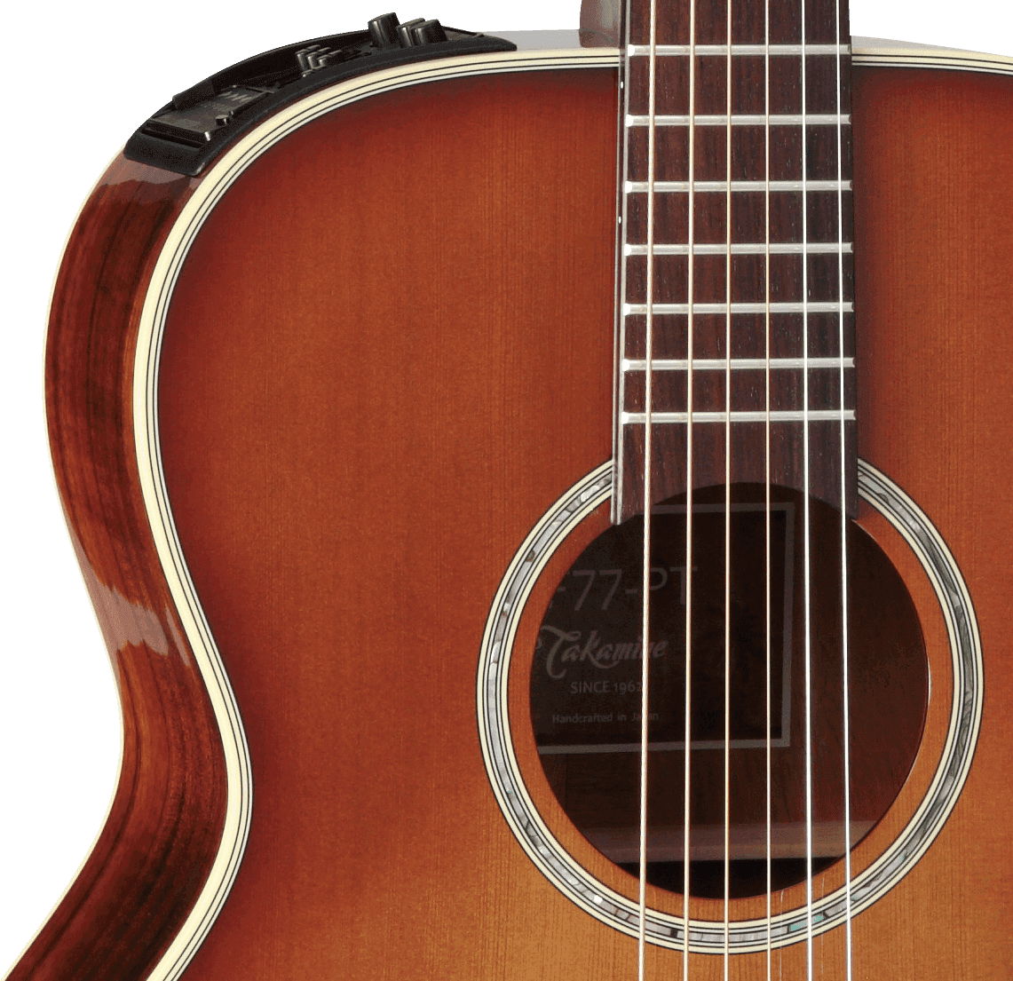 Takamine Tf77-pt Legacy Japan Orchestra Model Cedre Koa Ctp-3 - Sunsetburst - Elektroakustische Gitarre - Variation 1