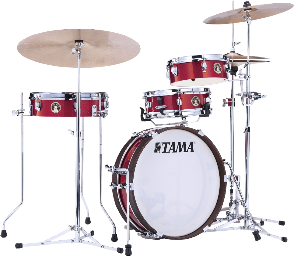 Tama Tam Club-jam Pancake 4pc Shell Kit - Burnt Red Mist - Standard Akustik Schlagzeug - Main picture