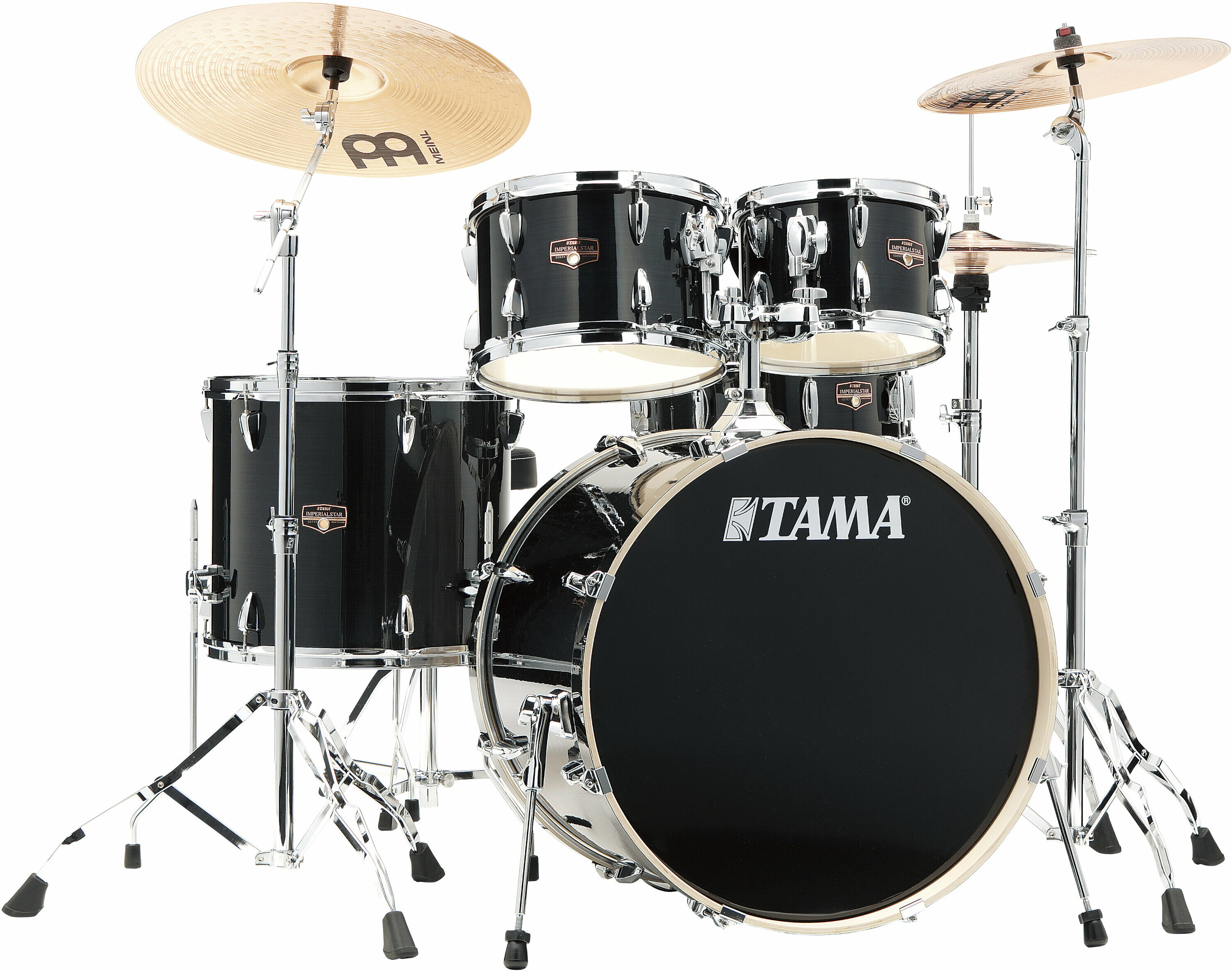 Tama Imperialstar Cl 5 Futs Shell Kit + Meinl Cymbal - Hairline Black - Standard Akustik Schlagzeug - Main picture