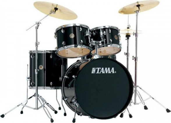 Tama Rm52nfh6bk  Rythm Mate Fusion 22 Noir  Sans Cymbales - 5 Futs - Noir - Akustik Schlagzeug Fusion - Main picture