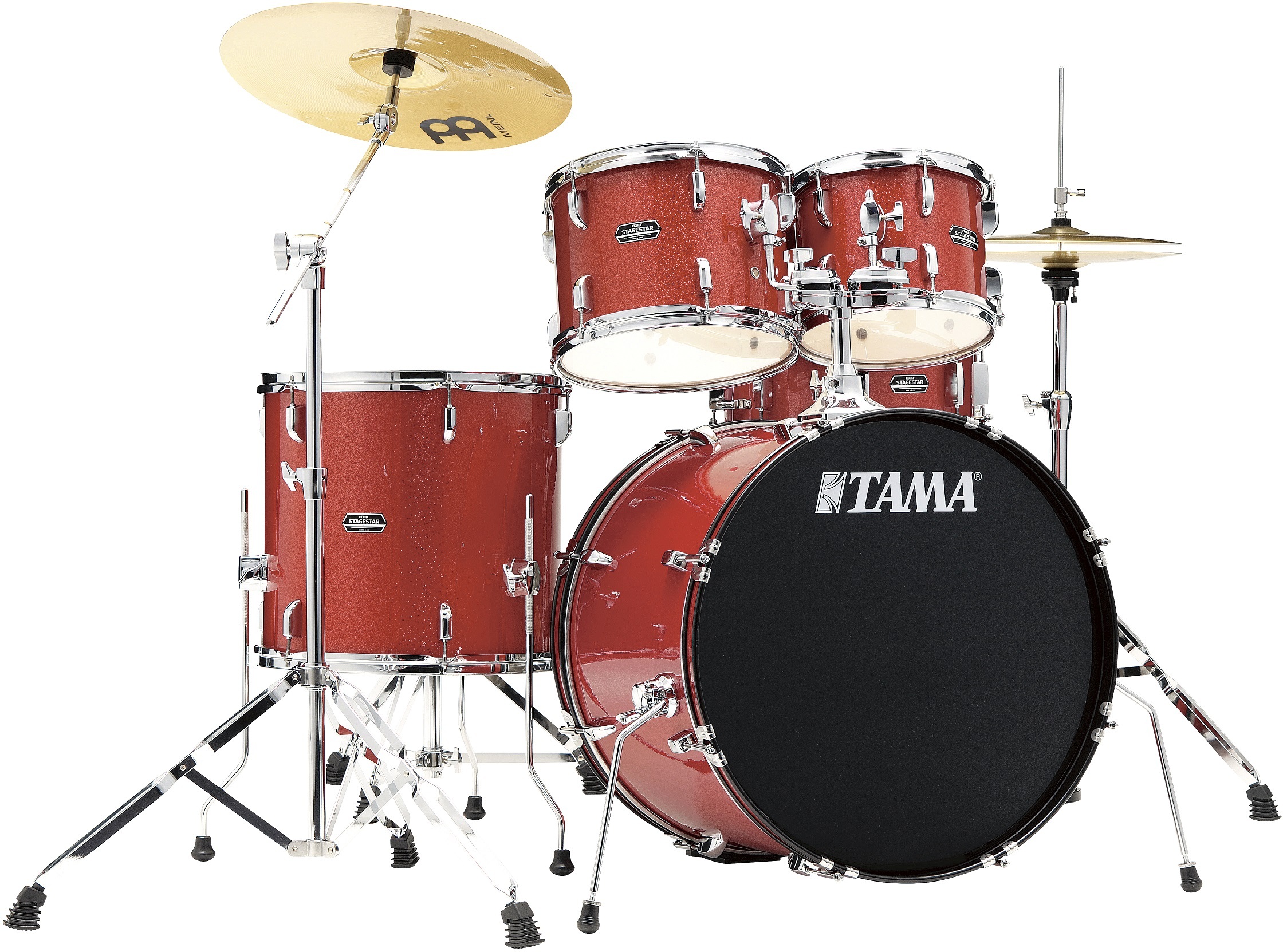 Tama Stagestar St52h5 22 Poplar Kit - Candy Red Sparkle - Bühne Akustik Schlagzeug - Main picture