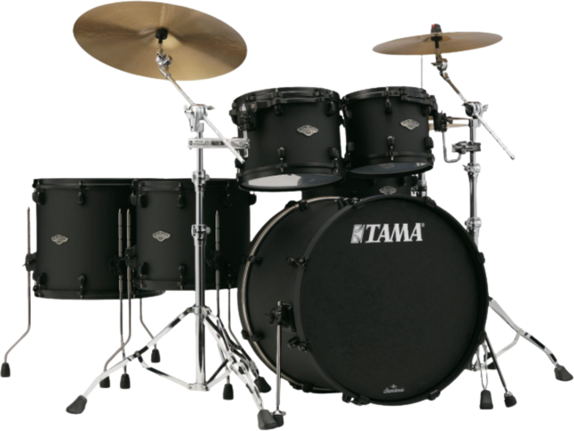 Tama Starclassic Performer Limited Ed. Blacked Out Black - 5 FÛts - Fat Black - Akustik Schlagzeug Rock - Main picture