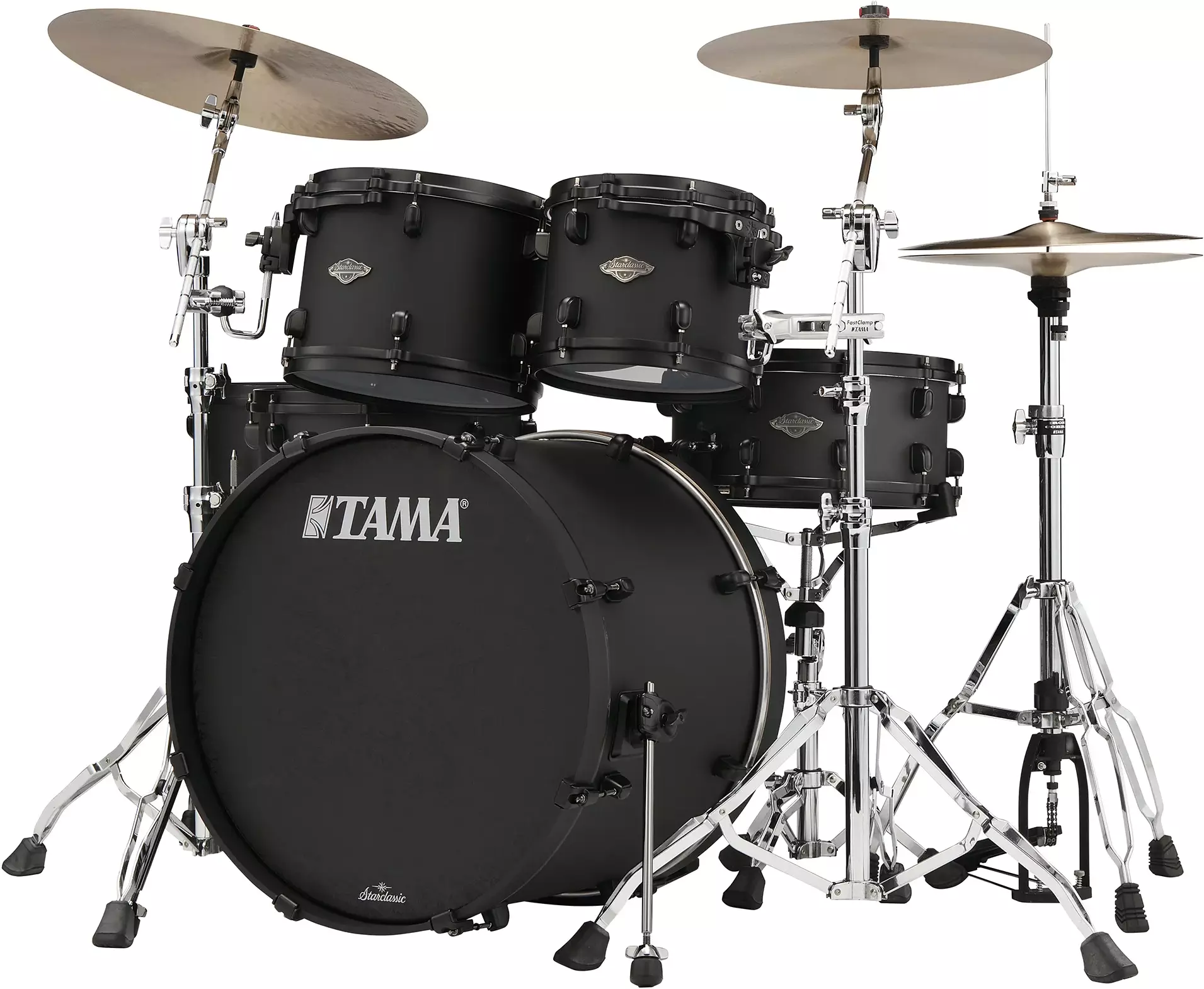 Tama Starclassic Performer Limited Ed. Blacked Out Black - 5 FÛts - Fat Black - Akustik Schlagzeug Rock - Main picture