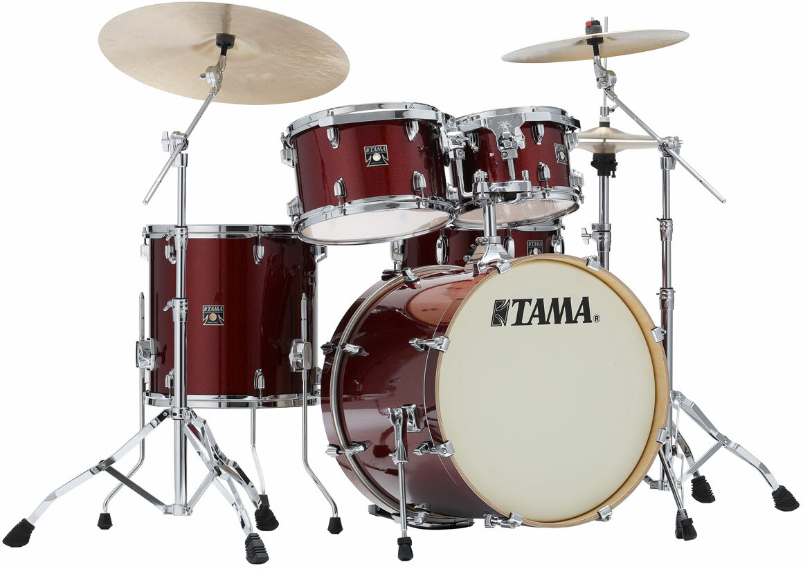 Tama Superstar Cl 5 Futs Shell Kit - 5 FÛts - Dark Red Sparkle - Standard Akustik Schlagzeug - Main picture