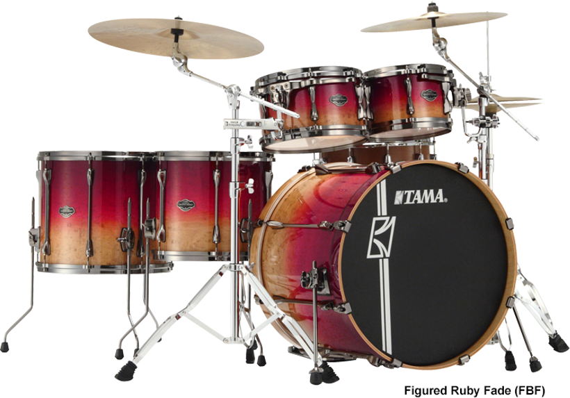 Tama Superstar Hyper-drive Limited Edition Ml52hlzbsg-fbf - Figured Ruby Fade - Standard Akustik Schlagzeug - Main picture