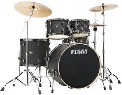 Standard akustik schlagzeug Tama Imperialstar 5 pcs + Meinl set - Blacked Out Black