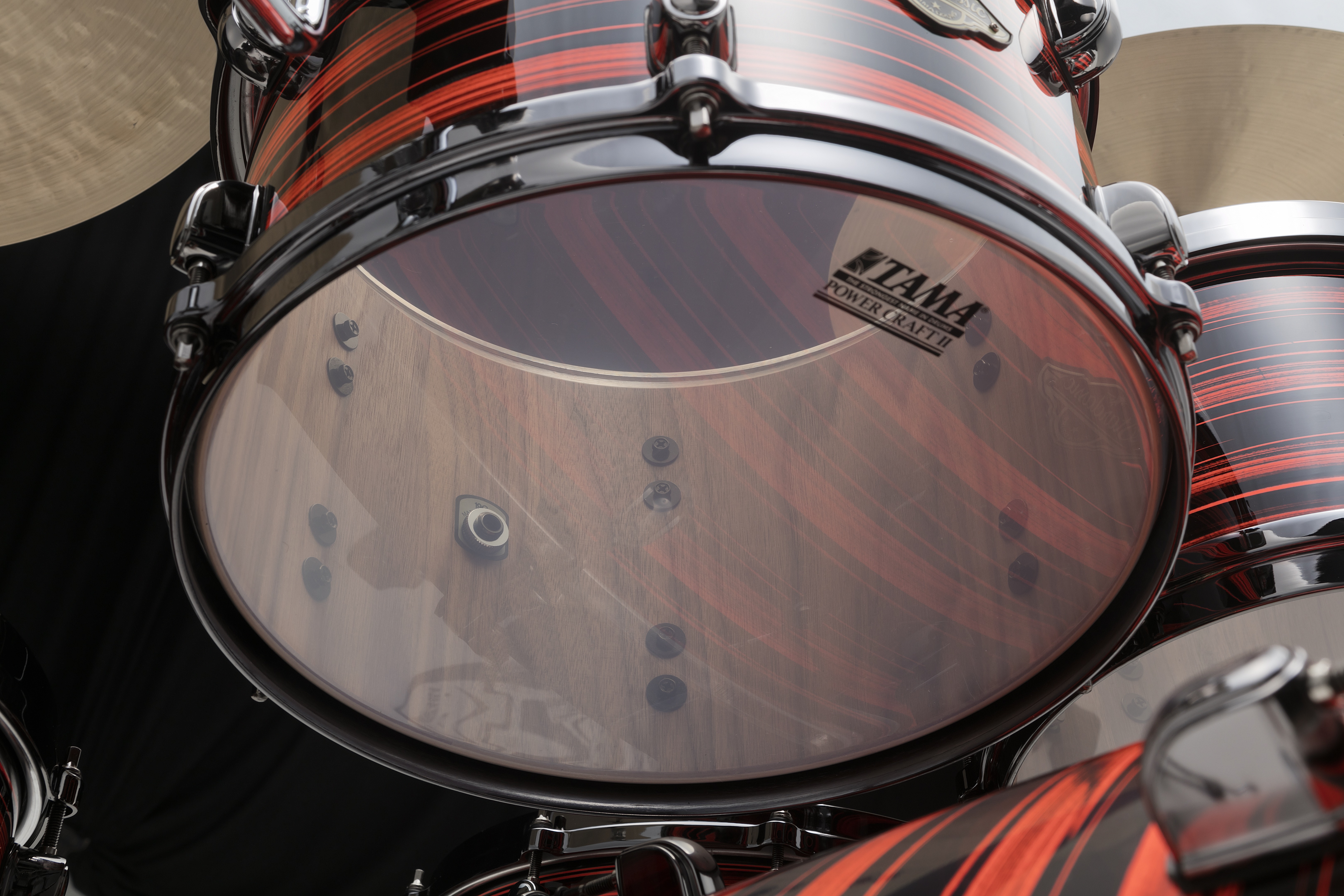 Tama Starclassic Kit 5 Futs Walnut Birch - Neon Orange Oyster - Akustik Schlagzeug Fusion - Variation 4