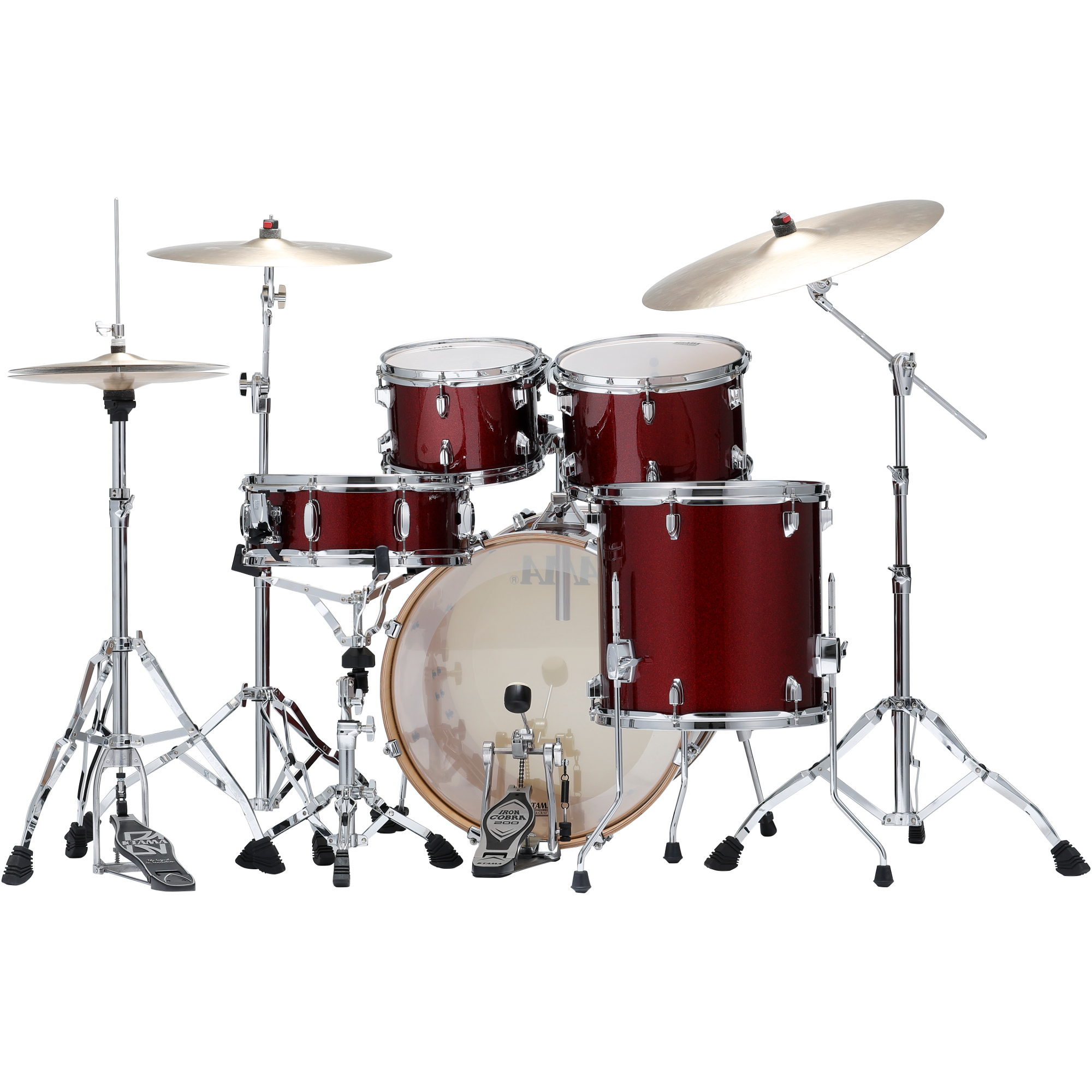 Tama Superstar Cl 5 Futs Shell Kit - 5 FÛts - Dark Red Sparkle - Standard Akustik Schlagzeug - Variation 1