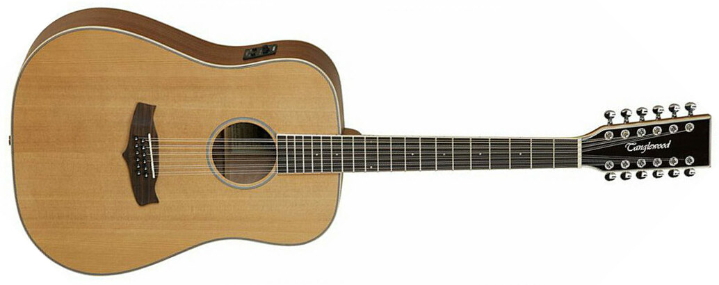 Tanglewood Tw28/12 Cln E Evolution V Dreadnought 12c Cedre Acajou - Naturel Satin - Westerngitarre & electro - Main picture