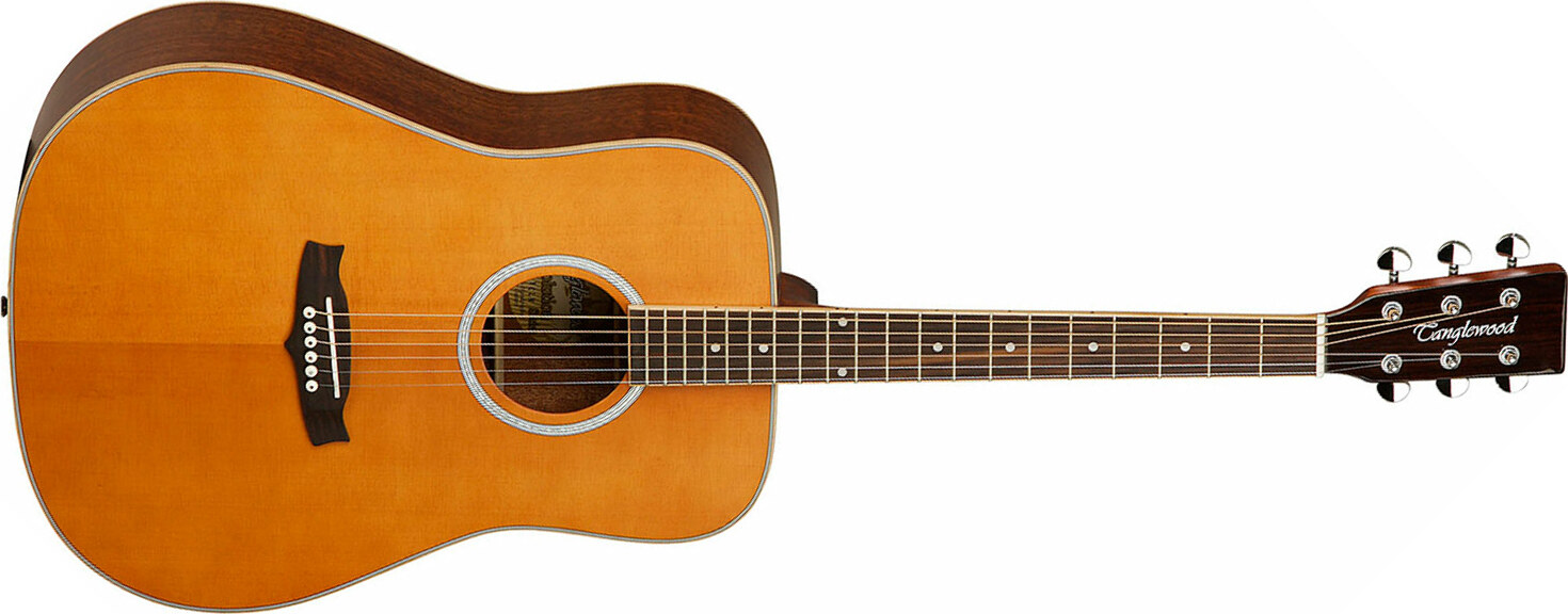 Tanglewood Tw28 Cln Evolution V Dreadnought Cedre Acajou - Natural Satin - Westerngitarre & electro - Main picture