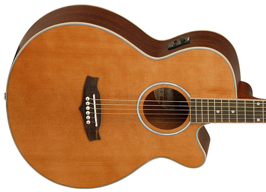 Tanglewood Tsfcen Evolution Super Folk 000 Cw Cedre Acajou - Natural Satin - Elektroakustische Gitarre - Variation 2