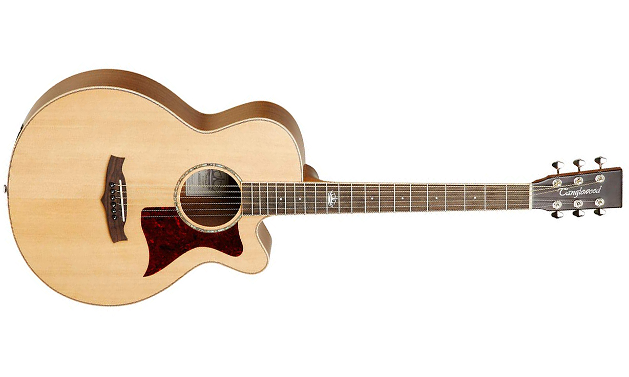 Tanglewood Tw145 Ss Ce Premier Super Folk 000 Cw Epicea Acajou - Natural Satin - Westerngitarre & electro - Variation 1