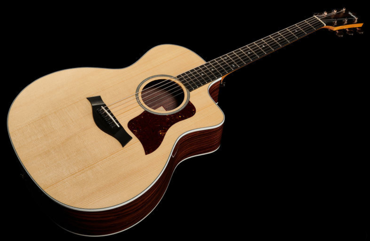 Taylor 214ce Dlx Gold Hardware Grand Auditorium Cw Epicea Palissandre Eb Es2 - Natural - Elektroakustische Gitarre - Variation 1