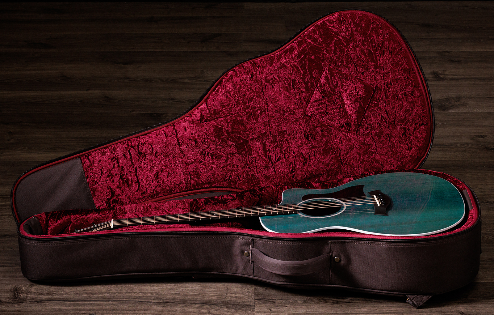 Taylor 214ce Plus Special Edition Grand Auditorium Cw Epicea Noyer Eb Es2 - Trans Blue - Folk-Gitarre - Variation 8