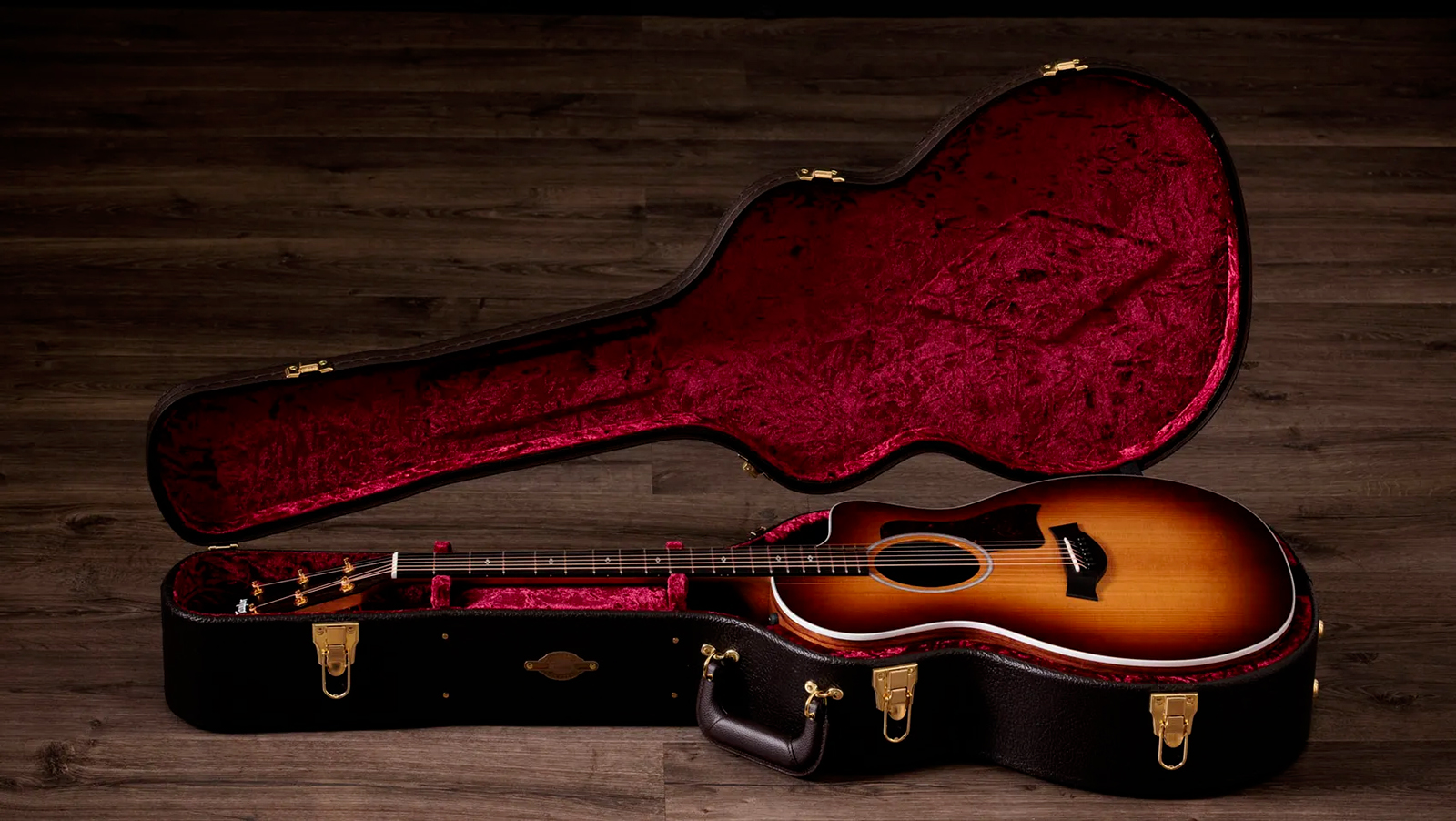 Taylor 214ce Sunset Blvd Mex Grand Auditorium Cw Epicea Noyer Eb Es2 - Shaded Edgeburst Top - Folk-Gitarre - Variation 7