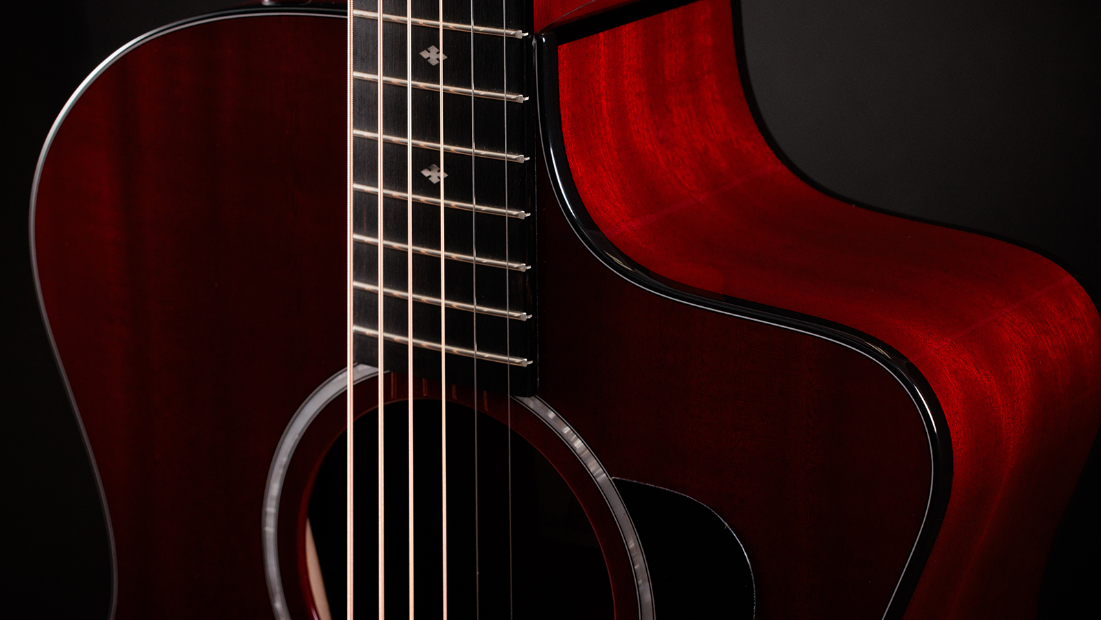 Taylor 224ce Plus Special Edition Grand Auditorium Cw Acajou Sapele Eb Es2 - Trans Red - Folk-Gitarre - Variation 4