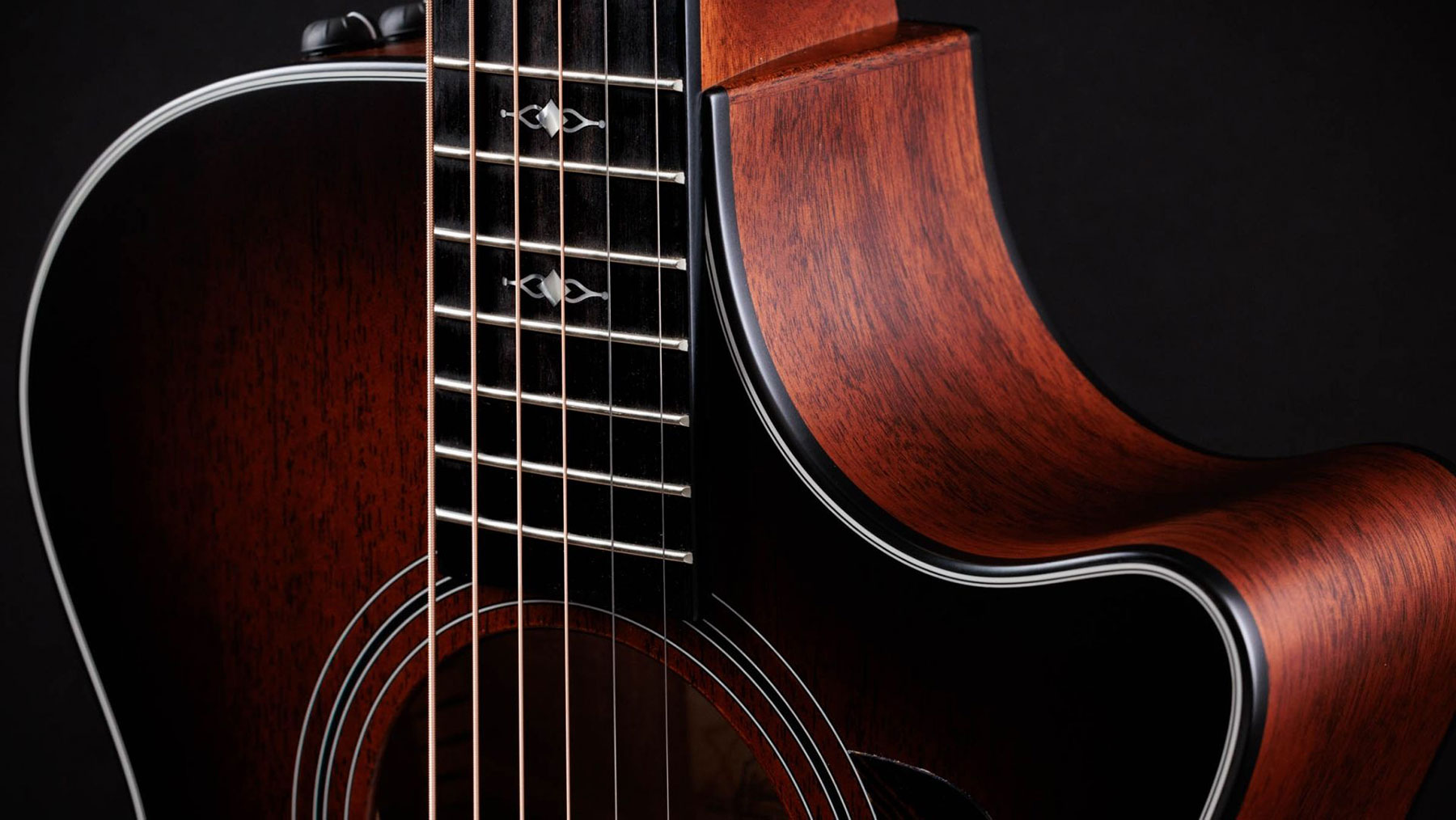 Taylor 322ce Grand Concert Cw Tout Acajou Eb Es2 - Edgeburst Satin - Folk-Gitarre - Variation 2