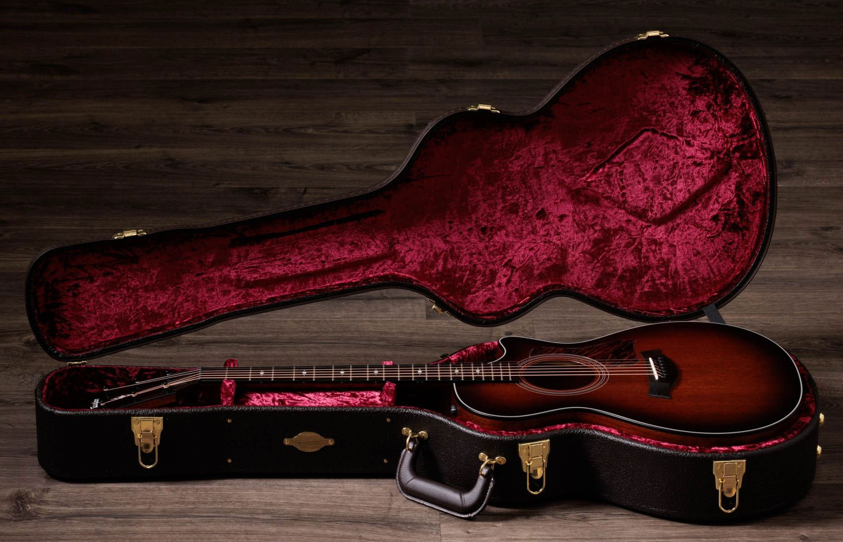 Taylor 322ce Grand Concert Cw Tout Acajou Eb Es2 - Edgeburst Satin - Folk-Gitarre - Variation 5