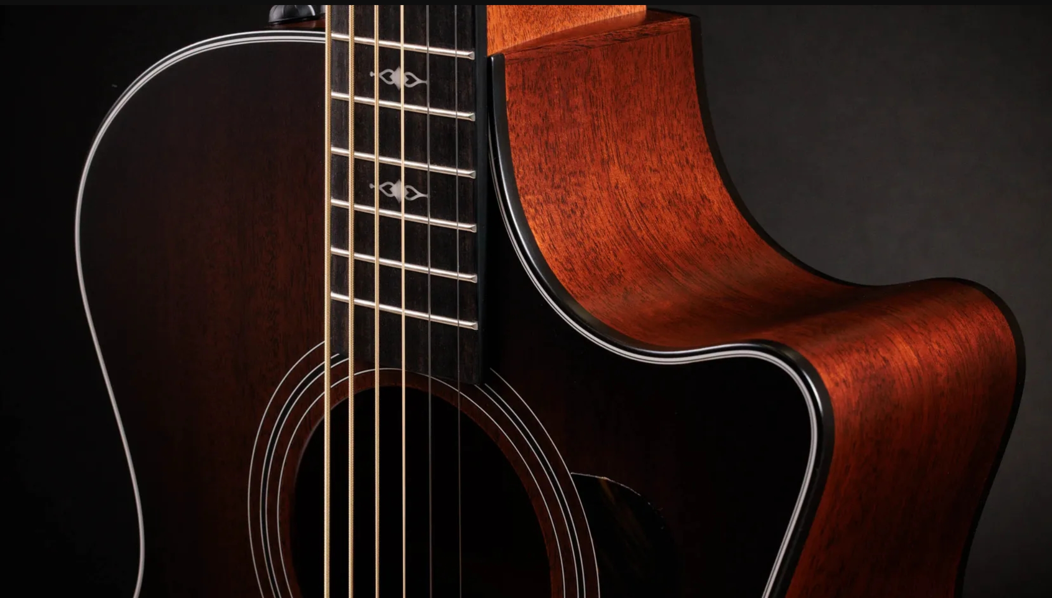 Taylor 324ce Baritone 6 Ltd Grand Auditorium Cw Tout Acajou Eb Es2 - Shaded Edgeburst Top Satin - Folk-Gitarre - Variation 3