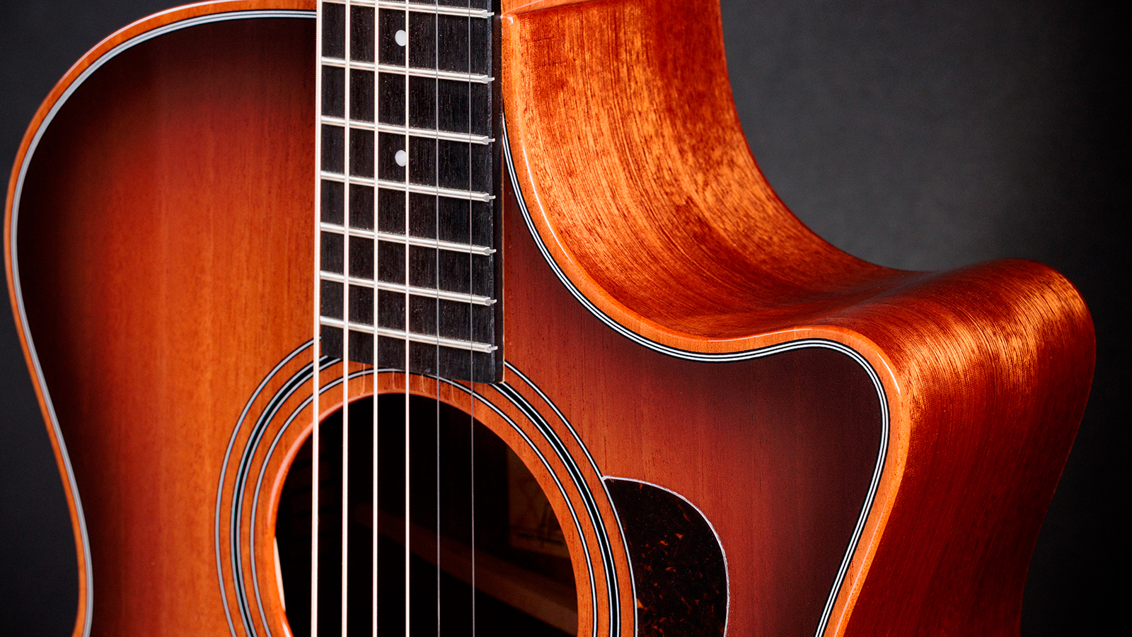 Taylor 324ce Studio Special Edition Next Gen. Grand Auditorium Cw Tout Acajou Eb Claria - Gloss Shaded Edgeburst Top - Folk-Gitarre - Variation 4