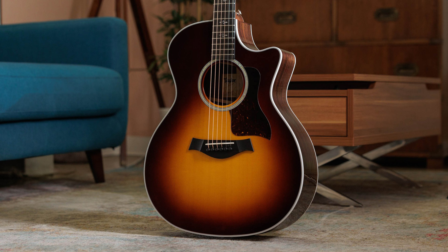 Taylor 414ce Grand Auditorium Cw Epicea Palissandre Eb Es2 - Tobacco Sunburst - Elektroakustische Gitarre - Variation 8