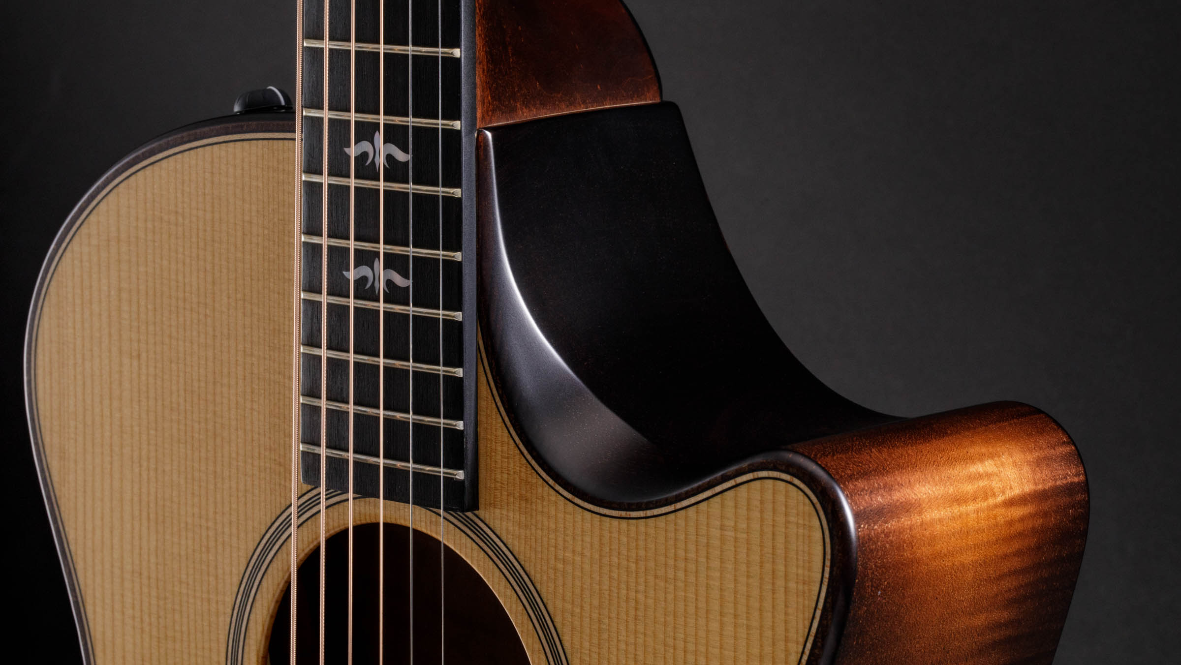 Taylor 614ce Builder's Edition V-class Grand Auditorium Cw Epicea Erable Eb Es2 - Natural Top & Wild Honey Burst - Folk-Gitarre - Variation 2