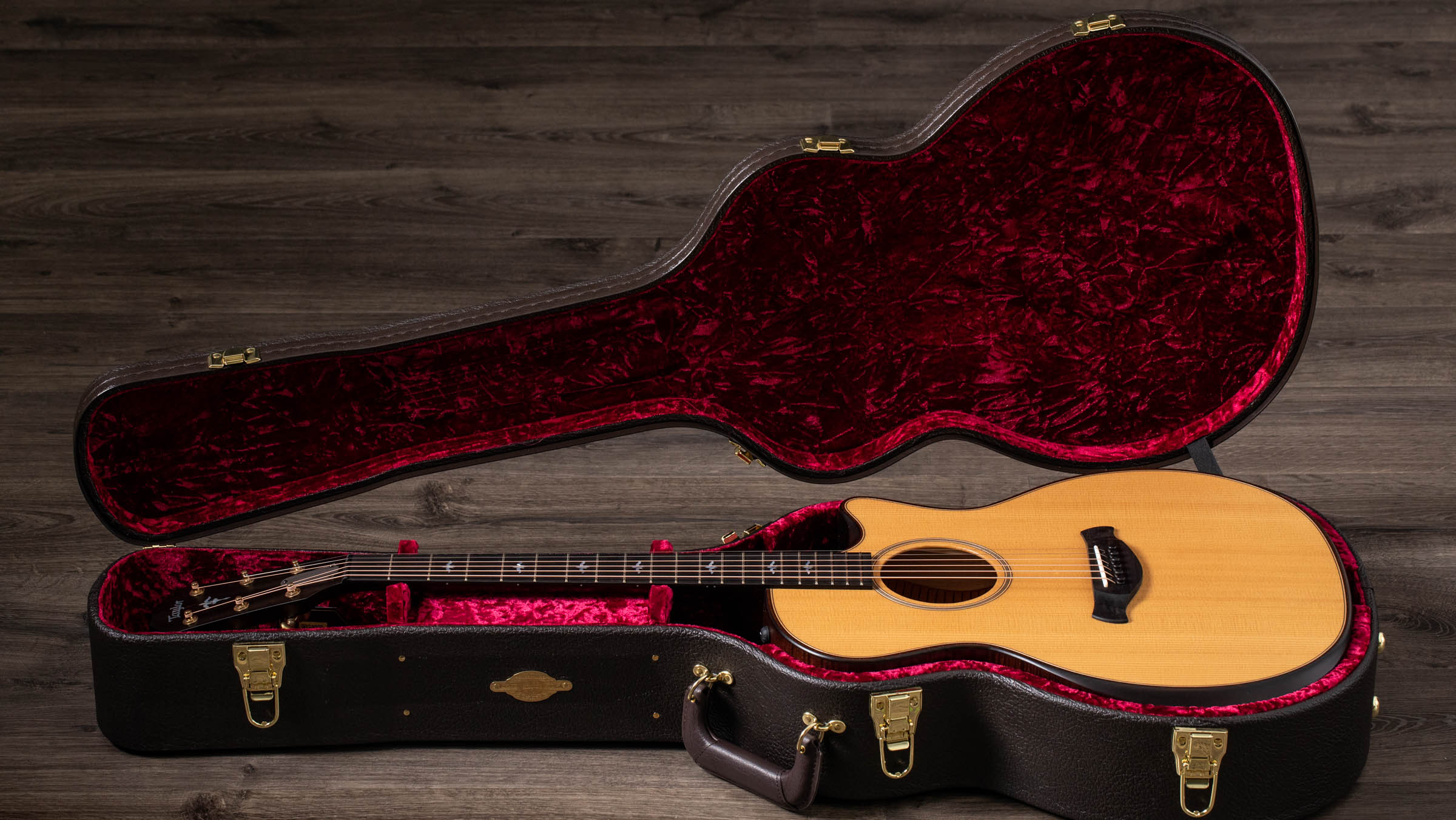 Taylor 614ce Builder's Edition V-class Grand Auditorium Cw Epicea Erable Eb Es2 - Natural Top & Wild Honey Burst - Folk-Gitarre - Variation 8