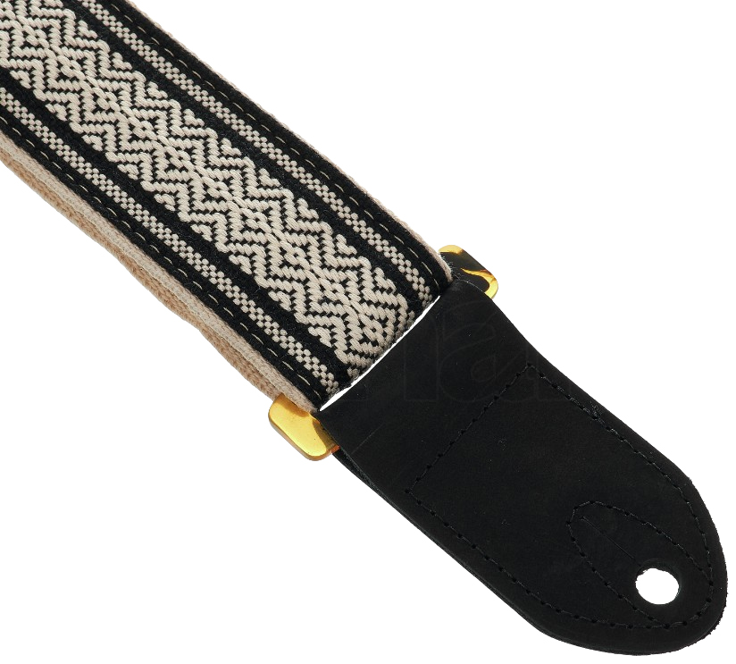 Taylor Academy Jacquard Leather Guitar Strap 2-inc White/black 4004-20 - Gitarrengurt - Variation 2