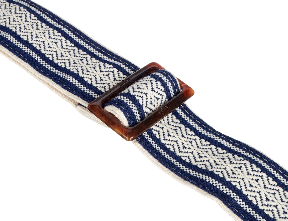 Taylor Academy Jacquard Leather Guitar Strap 2-inc White/blue 4006-20 - Gitarrengurt - Variation 1