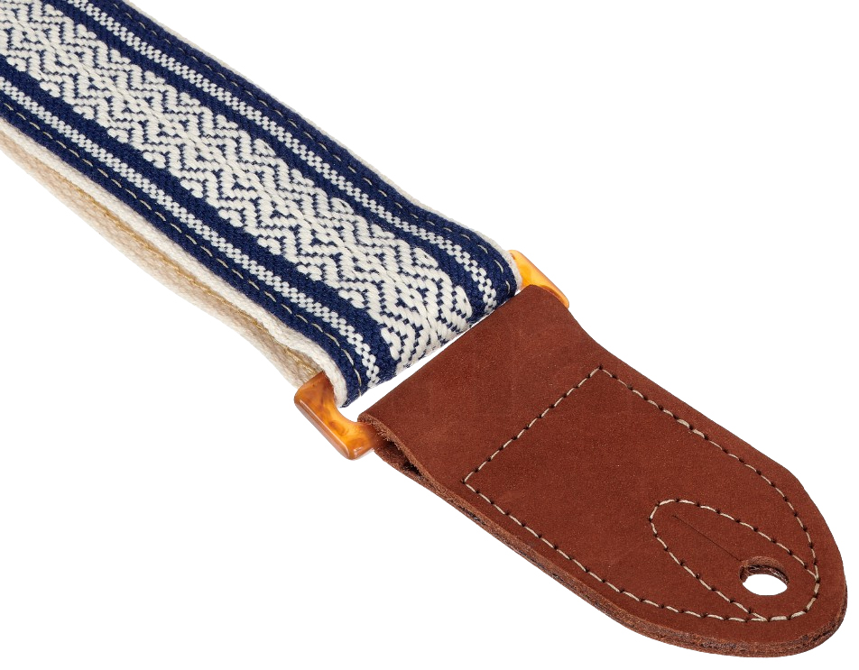 Taylor Academy Jacquard Leather Guitar Strap 2-inc White/blue 4006-20 - Gitarrengurt - Variation 2