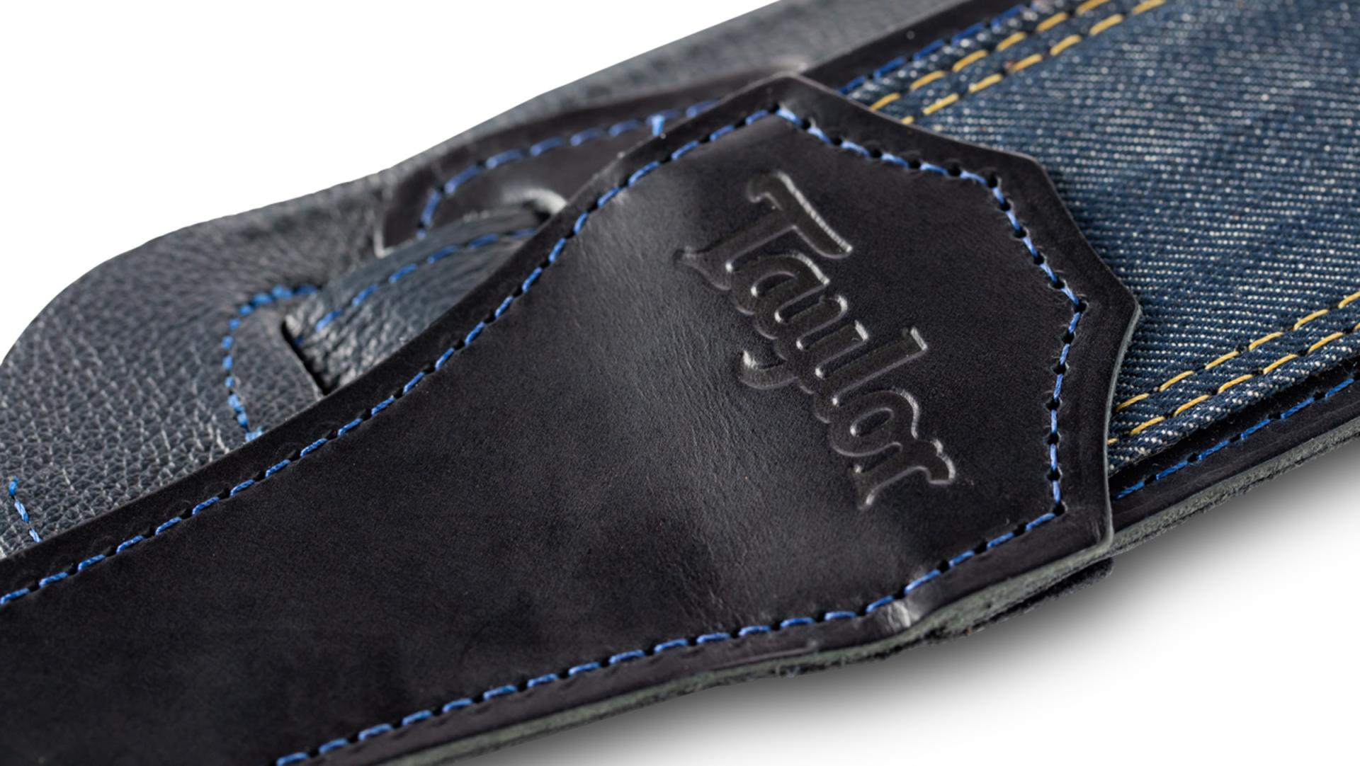 Taylor Blue Denim Guitar Strap 2.5-inc Navy Edge 4300-25 - Gitarrengurt - Variation 3