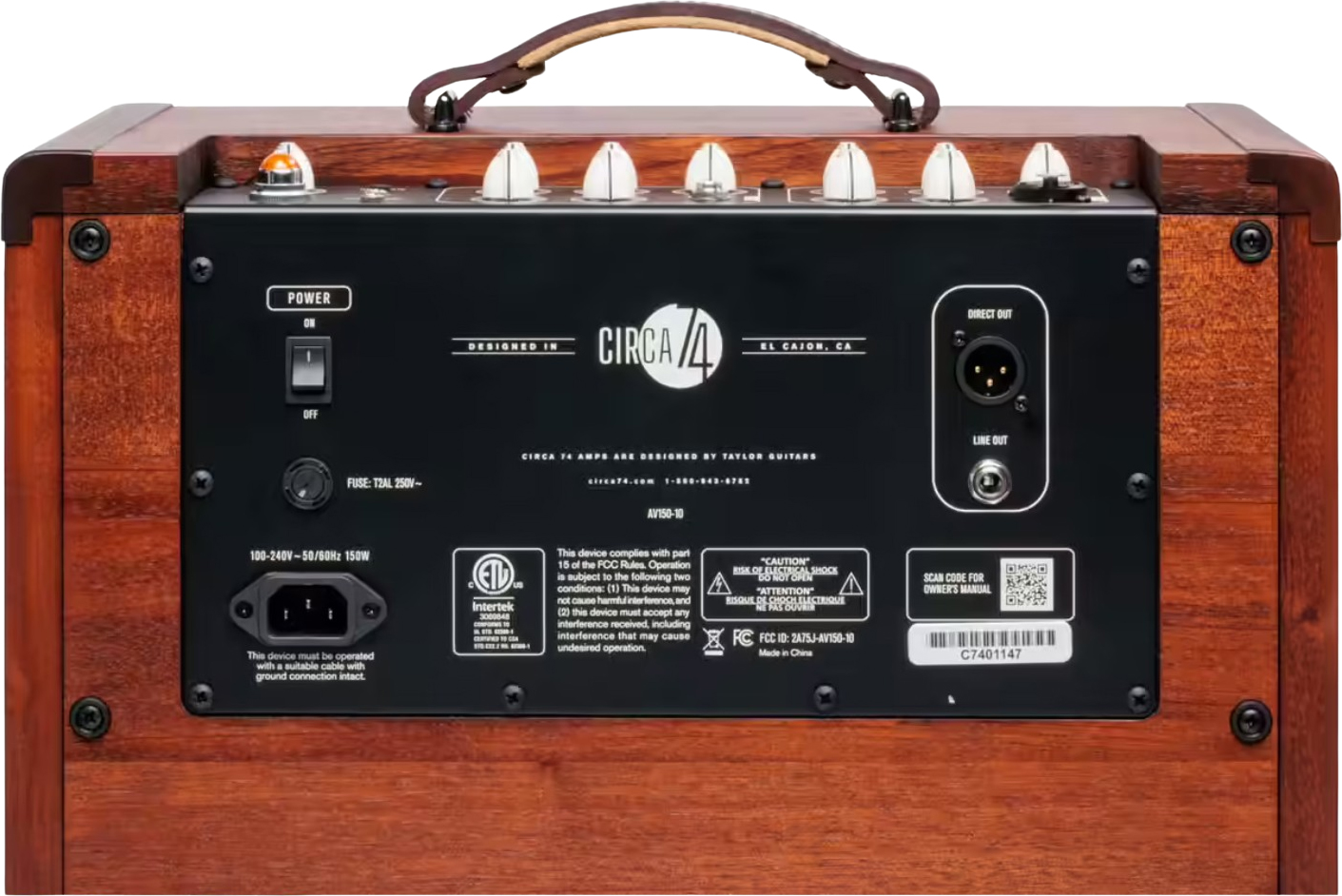 Taylor Circa 74 Av150-10 Acoustic Amplifier + Stand 150w 1x10 Mahogany - Combo für Akustikgitarre - Variation 3