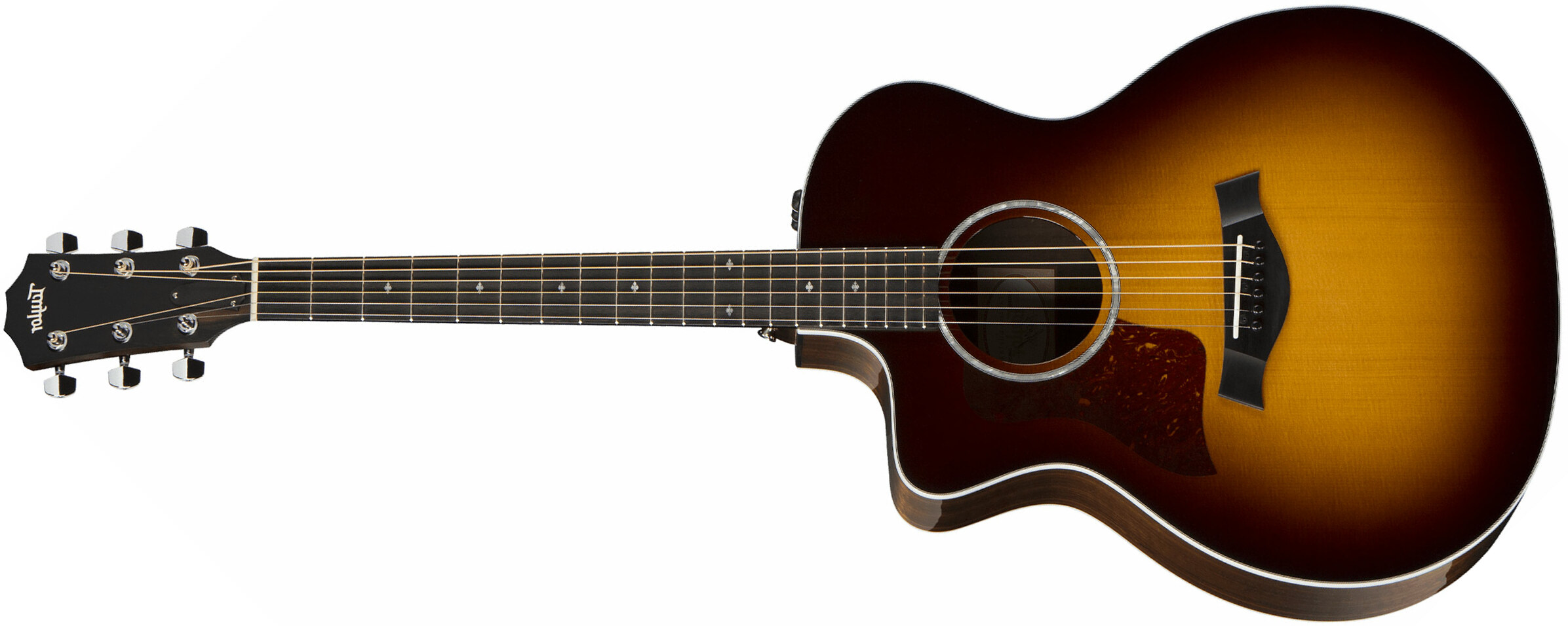 Taylor 214ce-cf Dlx Sb Lh Gaucher Grand Auditorium Cw Epicea Copafera Es2 - Sunburst - Elektroakustische Gitarre - Main picture