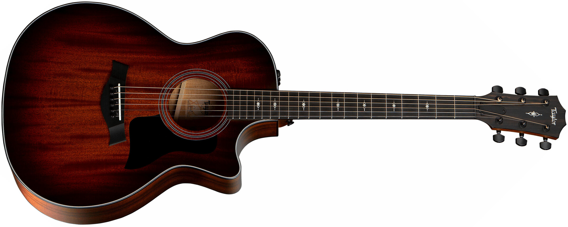 Taylor 324ce V-class 2019 Grand Auditorium Cw Acajou Blackwood Es2 - Shaded Edge Burst Top - Elektroakustische Gitarre - Main picture