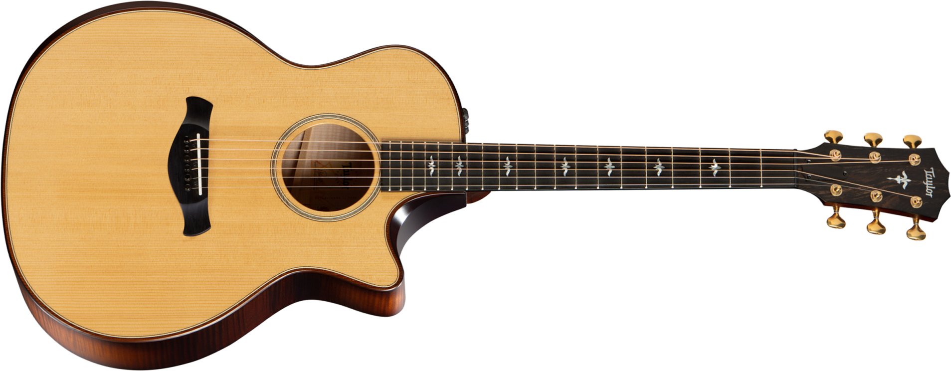 Taylor 614ce Builder's Edition V-class Grand Auditorium Cw Epicea Erable Eb Es2 - Natural Top & Wild Honey Burst - Folk-Gitarre - Main picture