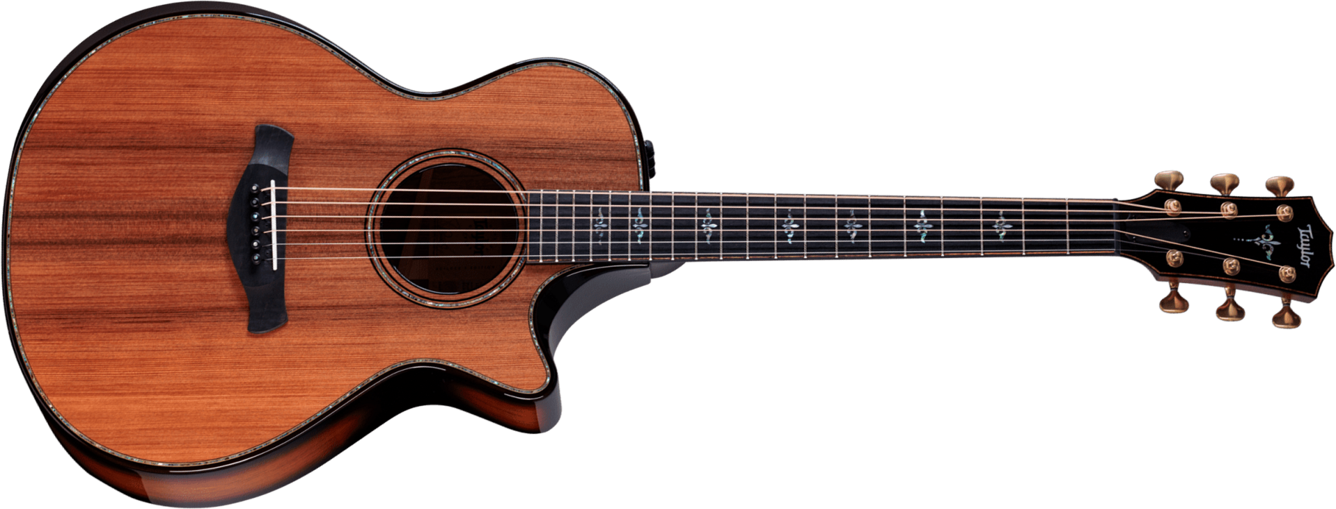 Taylor 912ce Builder's Edition Grand Concert Cw Sinker Redwood Palissandre Eb Es2 - Natural / Kona Edgeburst - Folk-Gitarre - Main picture
