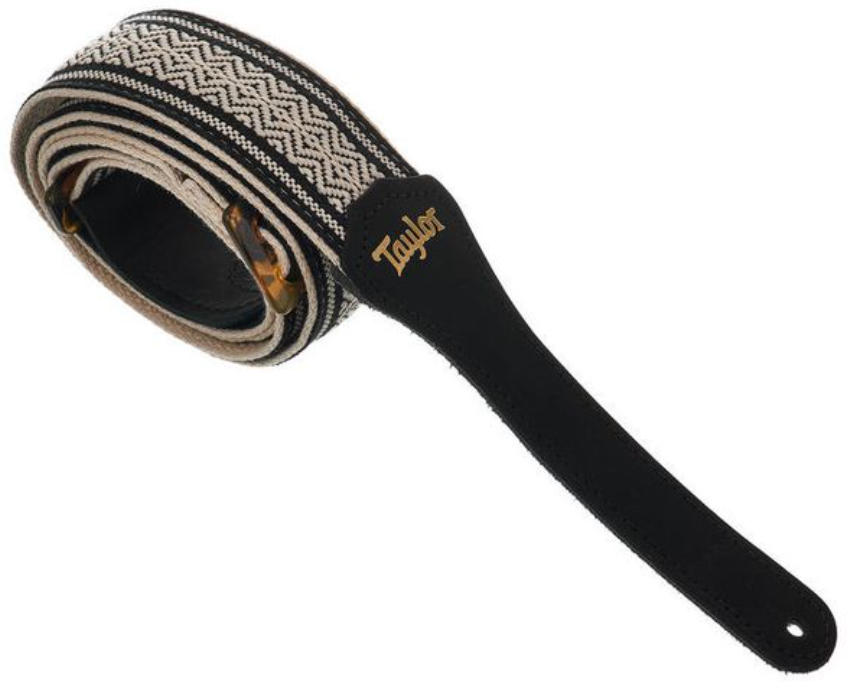 Taylor Academy Jacquard Leather Guitar Strap 2-inc White/black 4004-20 - Gitarrengurt - Main picture