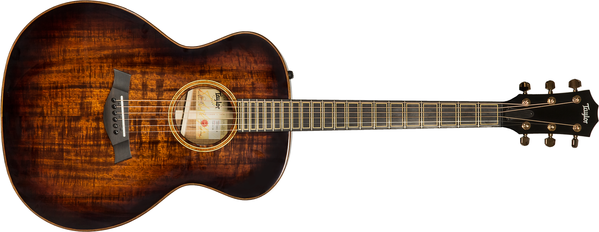 Taylor Custom Ga-e V-class Grand Auditorium Cw Tout Blackwood Eb Es2 #1202180118 - Shaded Edge Burst - Folk-Gitarre - Main picture